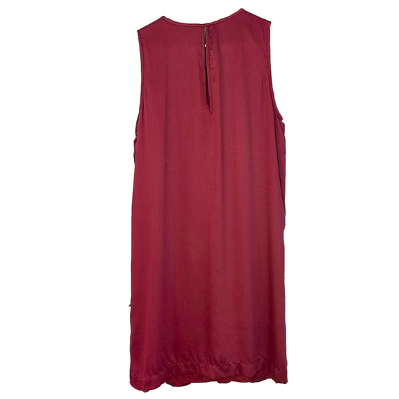 SIGRID OLSEN Signature Beaded Sequin Rosewood Viscose Sleeveless Dress Medium - Picture 12 of 15
